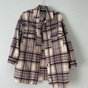 Mango Plaid Overshirt